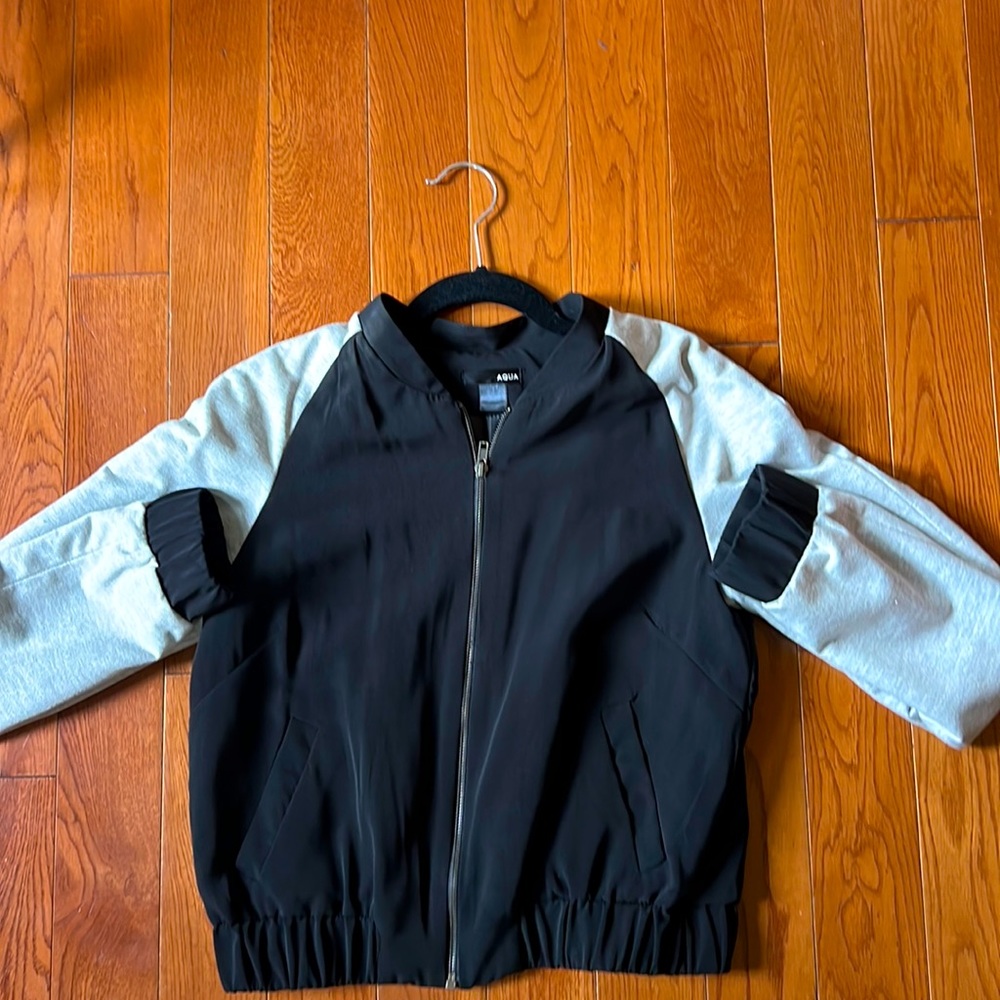 Aqua black and grey jacket